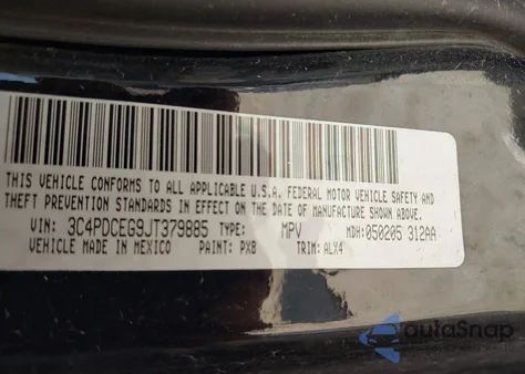 2018 Dodge Journey Gt z USA, uszkodzony, nr VIN 3C4PDCEG9JT379885